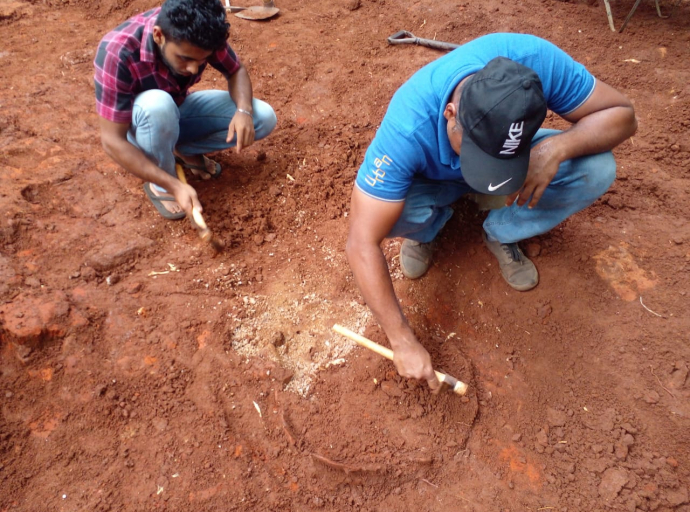 Archaeological excavations at the Nagadeepa archaeological site, Mahiyangana